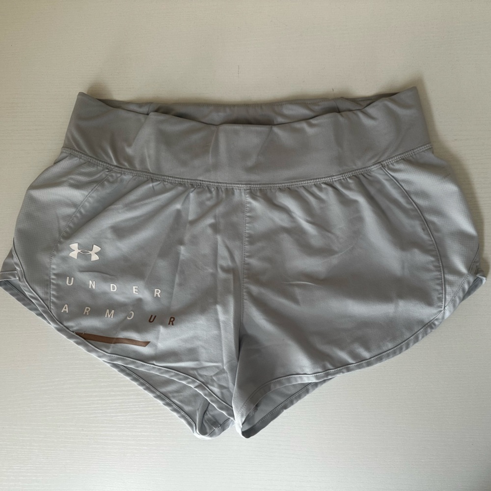 Under Armour Light Gray Running Shorts
